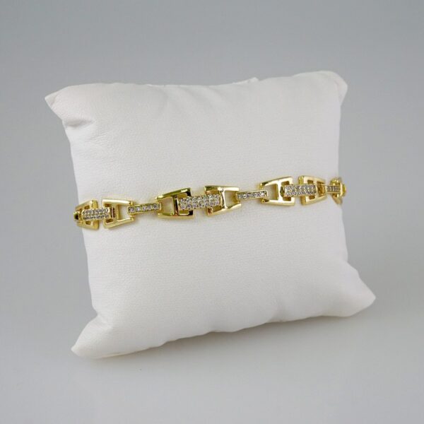 Bracelets Women/ Manillas Mujer/  14K Real Color/  Zircon Stone// B813