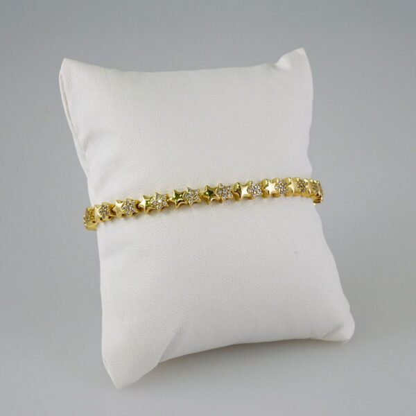 Bracelets Women/ Manillas Mujer/  14K Real Color/  Zircon Stone// B814
