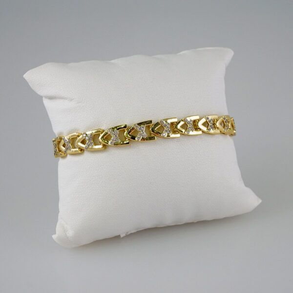 Bracelets Women/ Manillas Mujer/  14K Real Color/  Zircon Stone// B815
