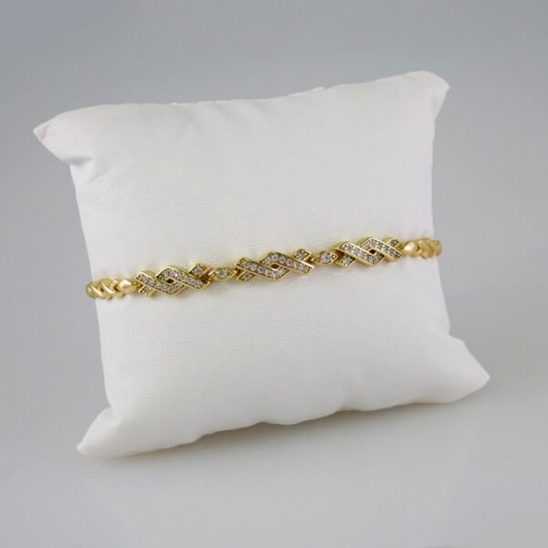 Bracelets Women/ Manillas Mujer/  14K Real Color/  Zircon Stone// B817