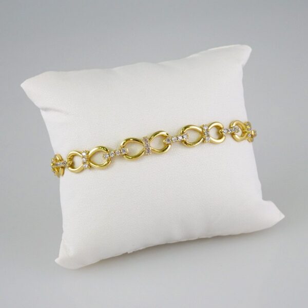Bracelets Women/ Manillas Mujer/  14K Real Color/  Zircon Stone// B821