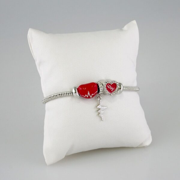 Women Bracelets/ Pulseras Dama/  Zircon Stone/  Silver color// B824