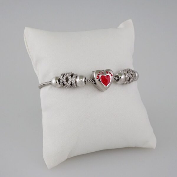 Women Bracelets/ Pulseras Dama/  Zircon Stone/  Silver Color// B838