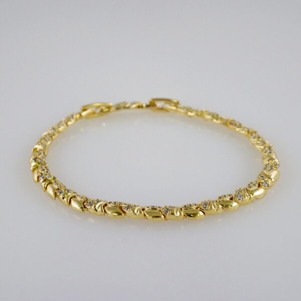 Women Bracelets/ Pulseras Dama/  Zircon Stone/  14K Real Color// B842