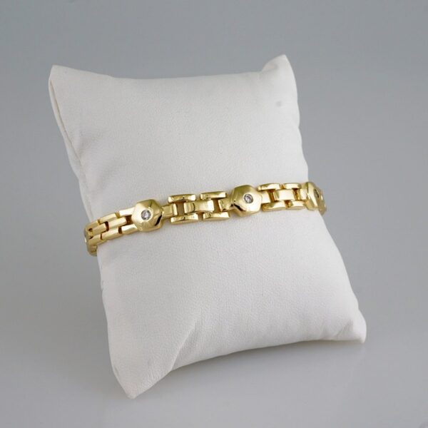 Women Bracelets/ Pulseras Dama/  Zircon Stone/  14K Real Color// B844