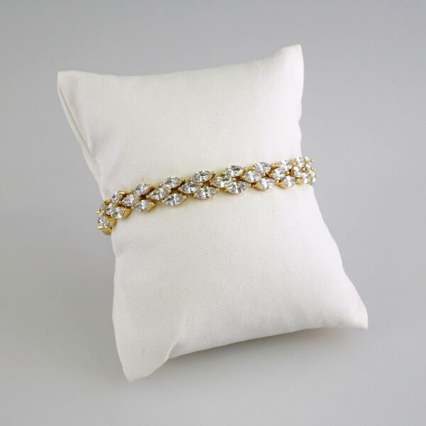 Women Bracelets/ Pulseras Dama/  Zircon Stone/  14K Real Color// B848