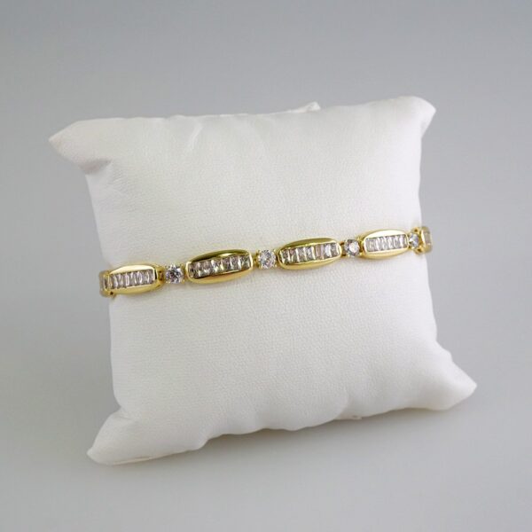 Women Bracelets/ Pulseras Dama/  Zircon Stone/  14K Real Color// B849