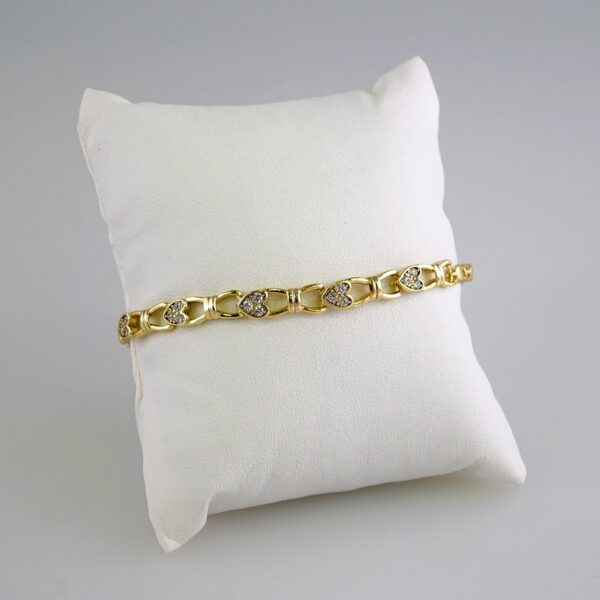 Women Bracelets/ Pulseras Dama/ Zircon Stone/14K Real Color// B850