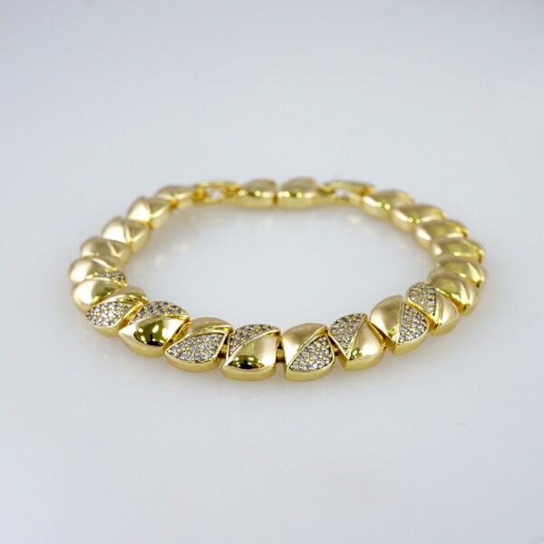 Women Bracelets/ Pulseras Dama/  Zircon Stone/  14K Real Color// B856