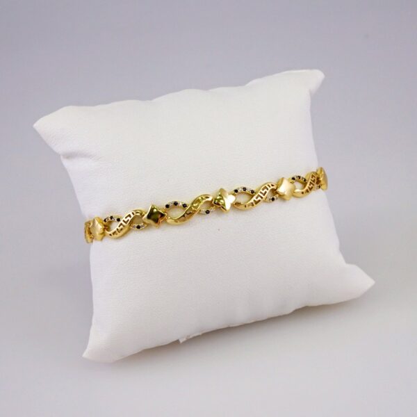 Women Bracelets/ Pulseras Dama/  Zircon Stone/  14K Real Color// B858