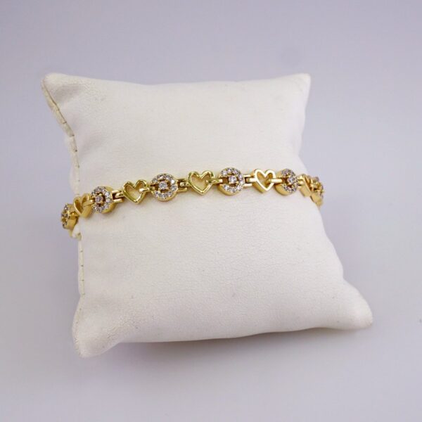 Women Bracelets/ Pulseras Dama/  Zircon Stone/  14K Real Color// B861