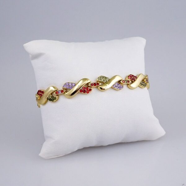 Women Bracelets/ Pulseras Dama/  Zircon Stone/  14K Real Color// B863