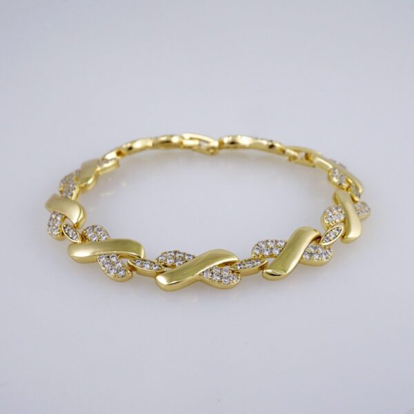 Women Bracelets/ Pulseras Dama/  Zircon Stone/  14K Real Color// B864