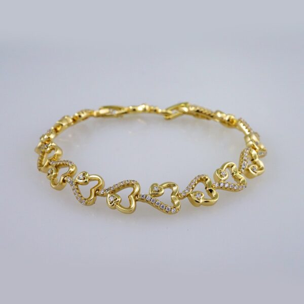 Women Bracelets/ Pulseras Dama/  Zircon Stone/  14K Real Color// B866