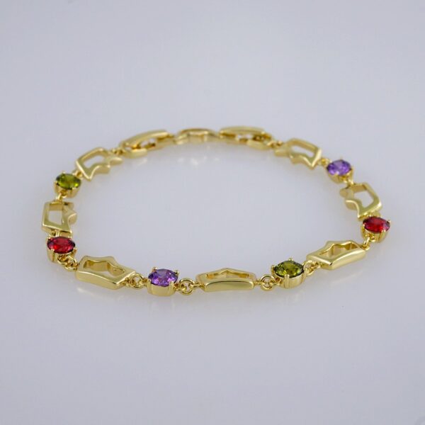 Women Bracelets/ Pulseras Dama/  Zircon Stone/  14K Real Color// B867