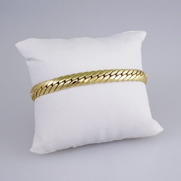 Bracelets / Manillas /  14K Real Color/  Plain/ 8mm// B869