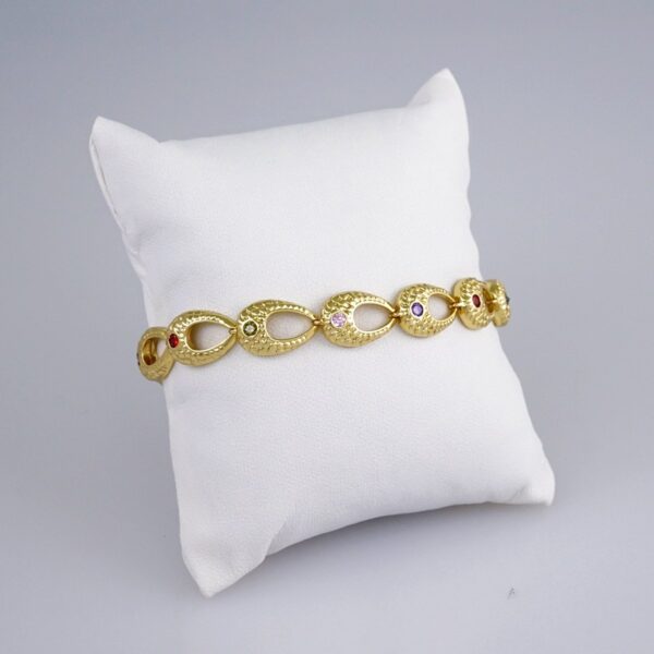 Women Bracelets/ Pulseras Dama/  Zircon Stone/  14K Real Color// B870