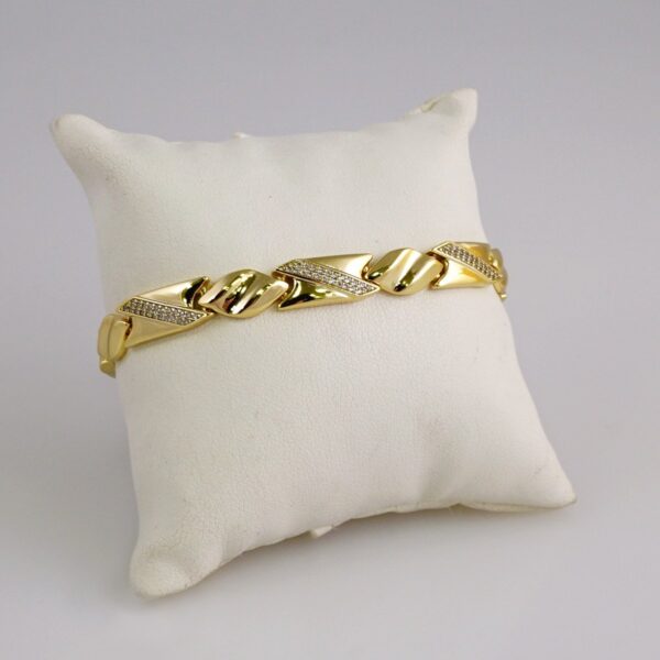 Woman Bracelets/ Pulseras Dama/ Zircon Stone/14K Real Color// B874