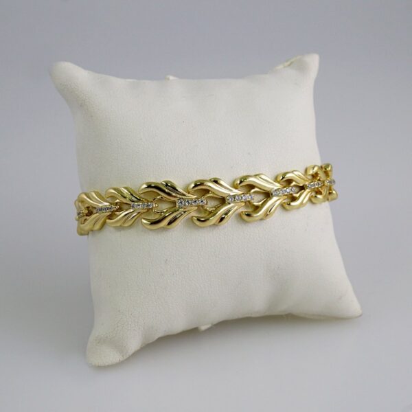 Woman Bracelets/ Pulseras Dama/  Zircon Stone/  14K Real Color// B877