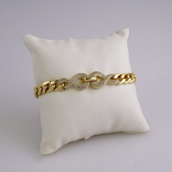 Woman Bracelets/ Pulseras Dama/  Zircon Stone/  14K Real Color// B878