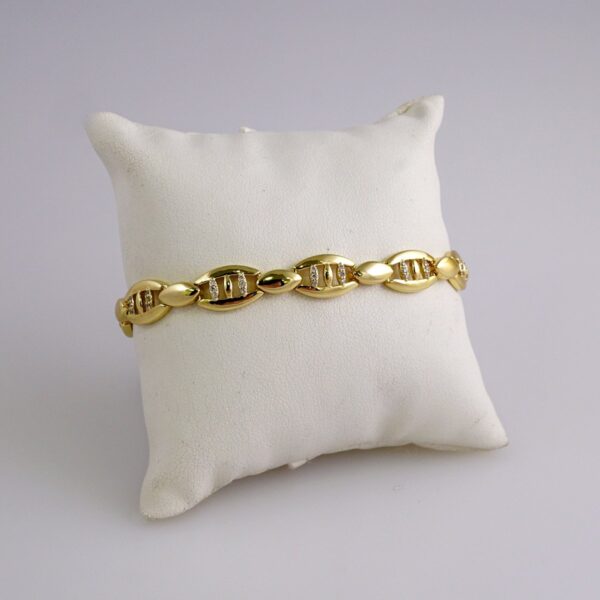 Woman Bracelets/ Pulseras Dama/  Zircon Stone/  14K Real Color// B879