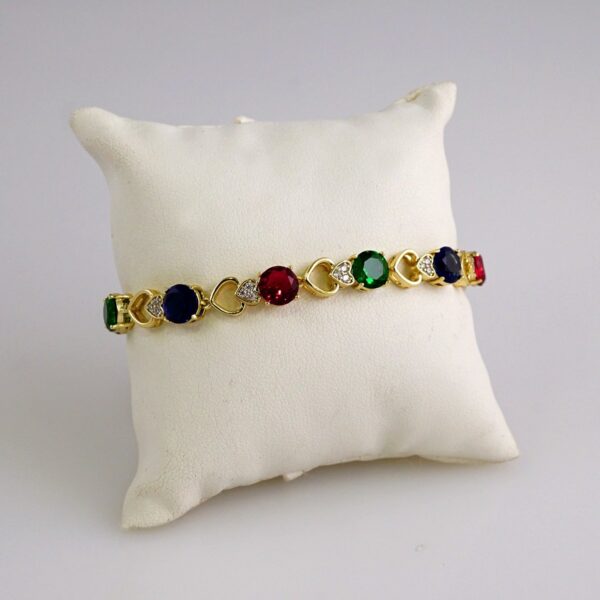 Woman Bracelets/ Pulseras Dama/  Zircon Stone/  14K Real Color// B880