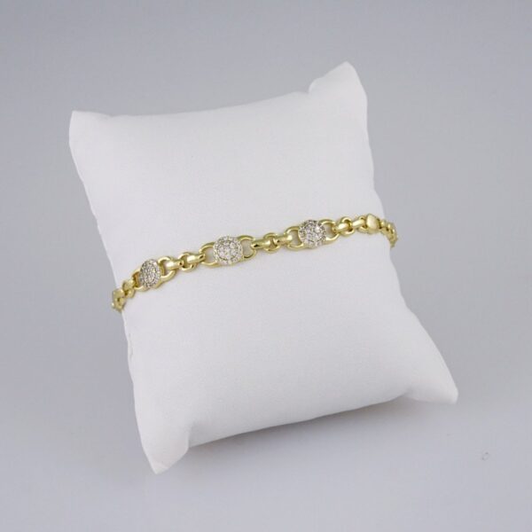 Woman Bracelets/ Pulseras Dama/  Zircon Stone/  14K Real Color// B888