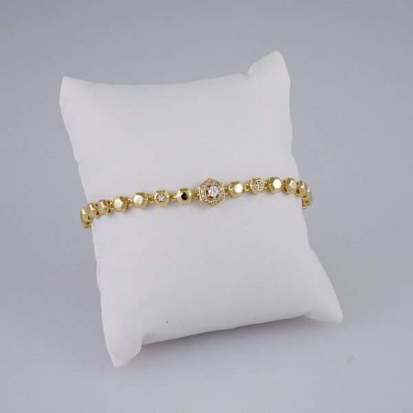 Woman Bracelets/ Pulseras Dama/  Zircon Stone/  14K Real Color// B889