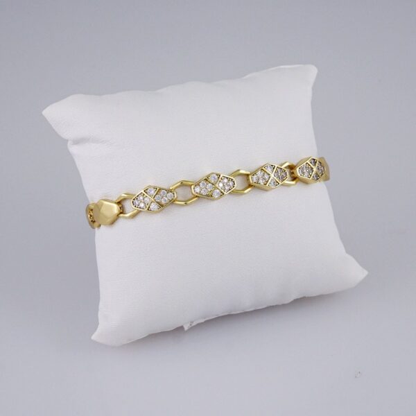 Woman Bracelets/ Pulseras Dama/  Zircon Stone/  14K Real Color// B890
