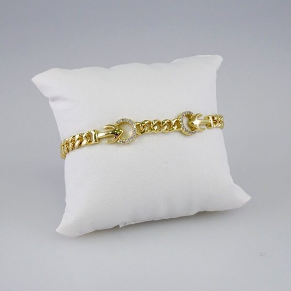 Woman Bracelets/ Pulseras Dama/  Zircon Stone/  14K Real Color// B895