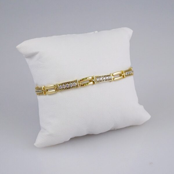 Woman Bracelets/ Pulseras Dama/  Zircon Stone/  14K Real Color// B900