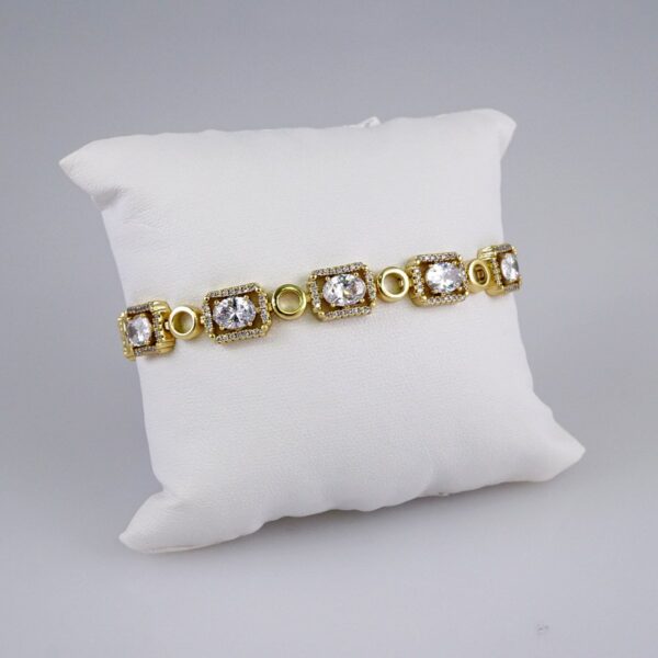 Woman Bracelets/ Pulseras Dama/  Zircon Stone/  14K Real Color// B901