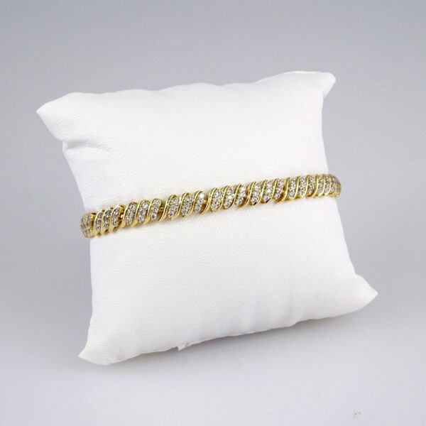 Woman Bracelets/ Pulseras Dama/  Zircon Stone/  14K Real Color// B902