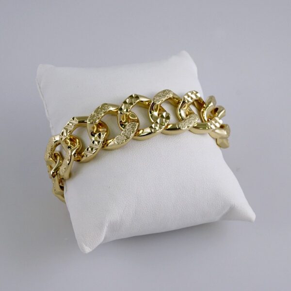 Woman Bracelets/ Pulseras Dama/  Plain/  14K Real Color// B905