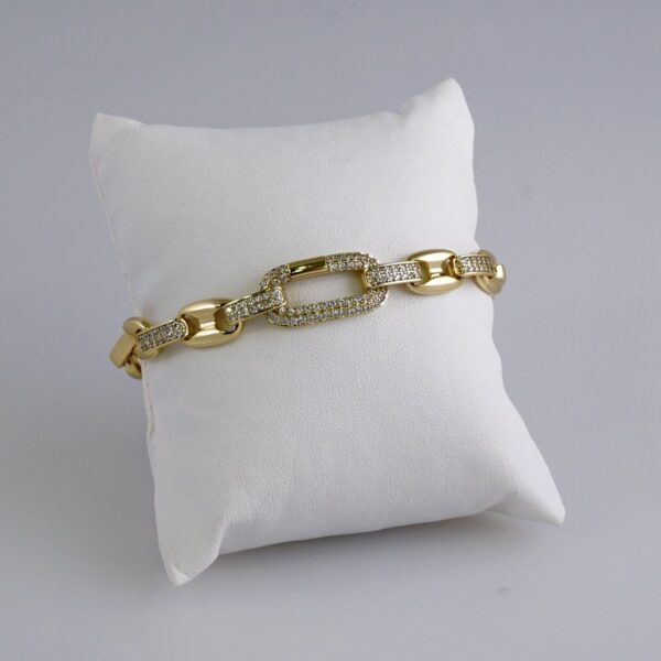Woman Bracelets/ Pulseras Dama/  Zircon Stone/  14K Real Color// B908