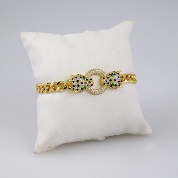 Woman Bracelets/ Pulseras Dama/  Zircon Stone/  14K Real Color// B912
