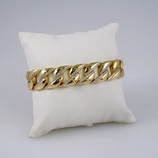 Woman Bracelets/ Pulseras Dama/  Zircon Stone/  14K Real Color// B914