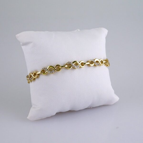 Woman Bracelets/ Pulseras Dama/ Zircon Stone/14K Real Color// B922
