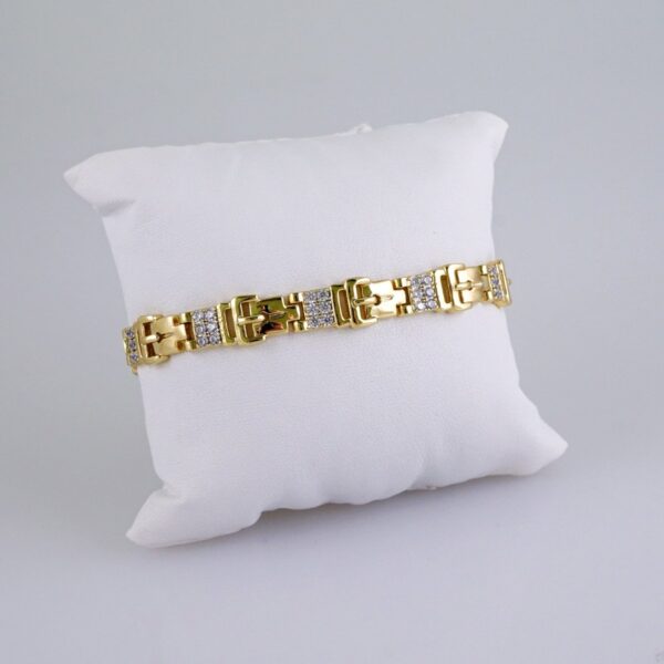 Woman Bracelets/ Pulseras Dama/  Zircon Stone/  14K Real Color// B923