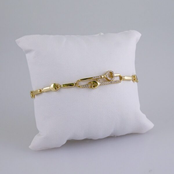 Woman Bracelets/ Pulseras Dama/  Zircon Stone/  14K Real Color// B925