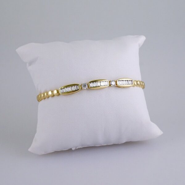 Woman Bracelets/ Pulseras Dama/  Zircon Stone/  14K Real Color// B926