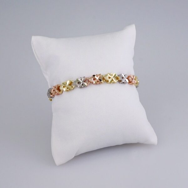 Woman Bracelets/ Pulseras Dama/ Plain/Three Tone// B928