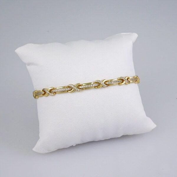 Woman Bracelets/ Pulseras Dama/  Zircon Stone/  14K Real Color// B932