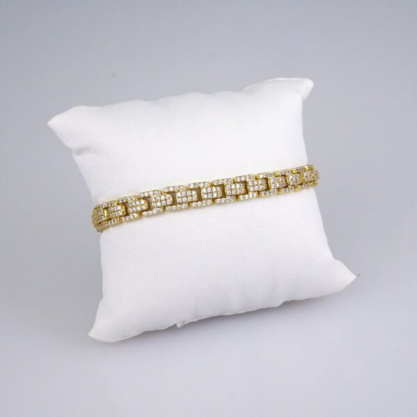 Woman Bracelets/ Pulseras Dama/  Zircon Stone/  14K Real Color// B933