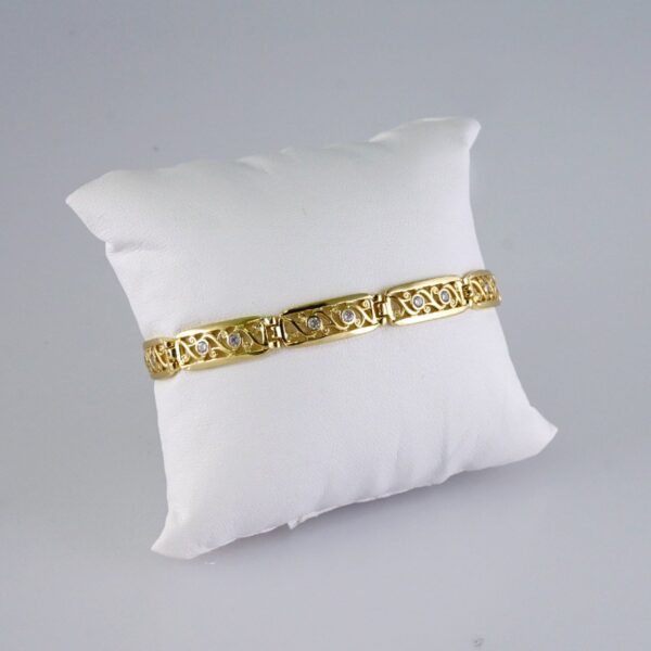 Woman Bracelets/ Pulseras Dama/ Plain/  14K Real Color// B938