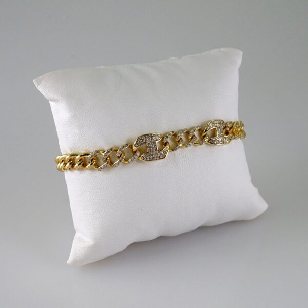 Woman Bracelets/ Pulseras Dama/  Zircon Stone/  14K Real Color// B943