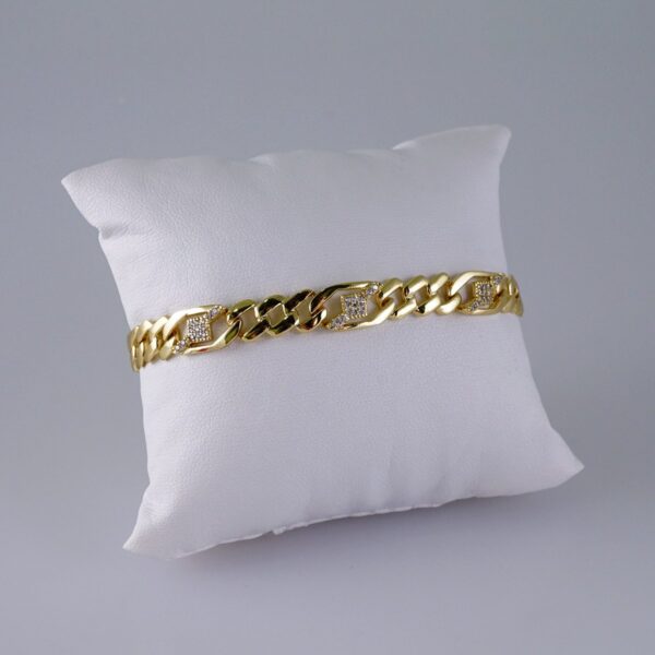 Woman Bracelets/ Pulseras Dama/  Zircon Stone/  14K Real Color// B944