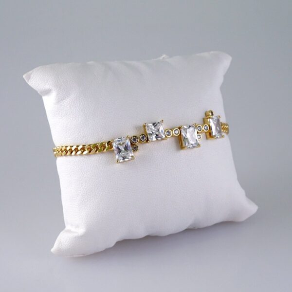 Woman Bracelets/ Pulseras Dama/  Zircon Stone/  14K Real Color// B947