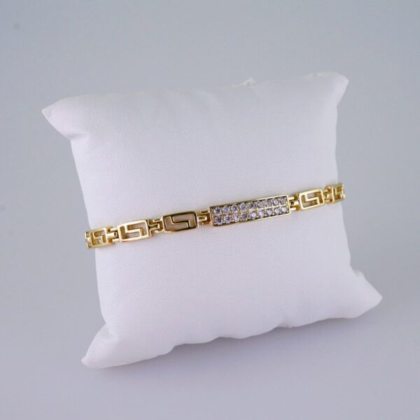 Woman Bracelets/ Pulseras Dama/  Zircon Stone/  14K Real Color// B954