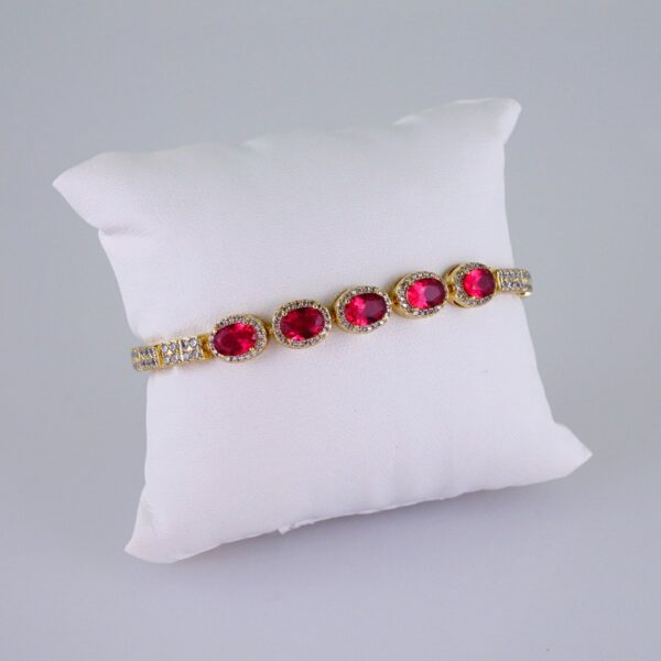 Woman Bracelets/ Pulseras Dama/  Zircon Stone/  14K Real Color// B955